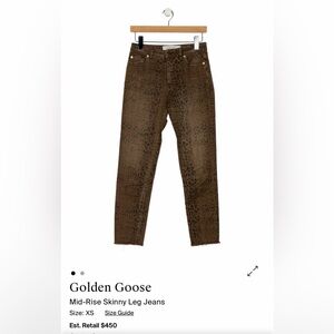 Golden Goose Leopard Print Skinny Jeans